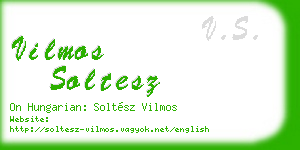 vilmos soltesz business card